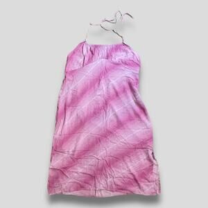 BP. NWT Y2K COLORFUL PLAYFUL FLIRTY EMPIRE RETRO MIDI HALTER DRESS PINK MED